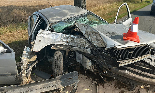 Náraz do stromu sešrotoval půlku auta, odletělo mu kolo. Řidič na místě zemřel