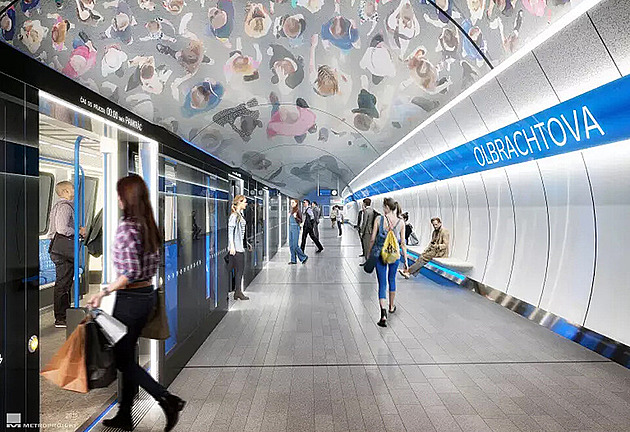 Dinosaurus či nanočástice. Podívejte se, jak budou vypadat stanice metra D